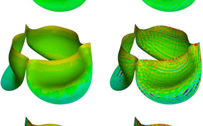 Graphic of two similar three-dimensional shapes