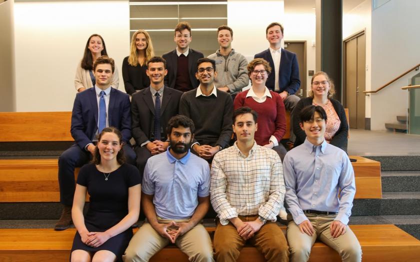 11 BME Undergraduates sitting in rows