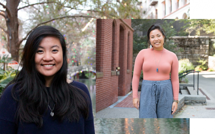 Amelia and Amanda Khoo portraits in a collage